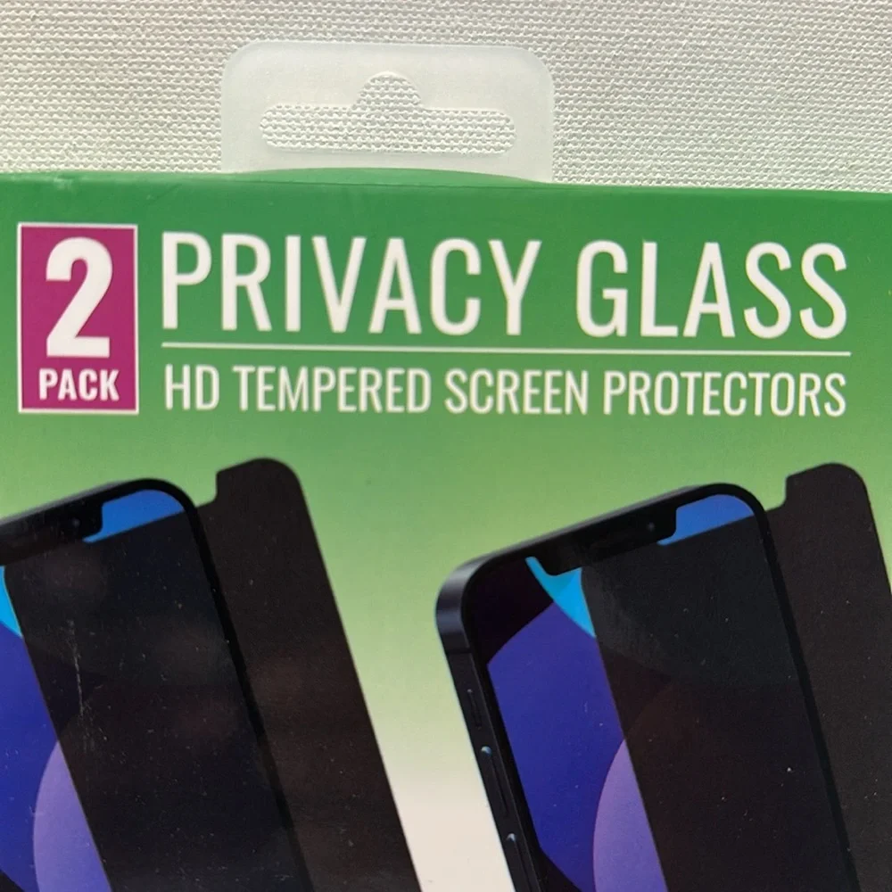 GENTEK (2) Pack Privacy Glass - HD Tempered Screen Protectors.